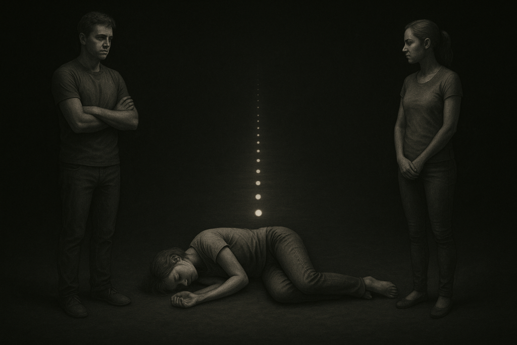 Social distancing from innocent victims by spatial distality.
