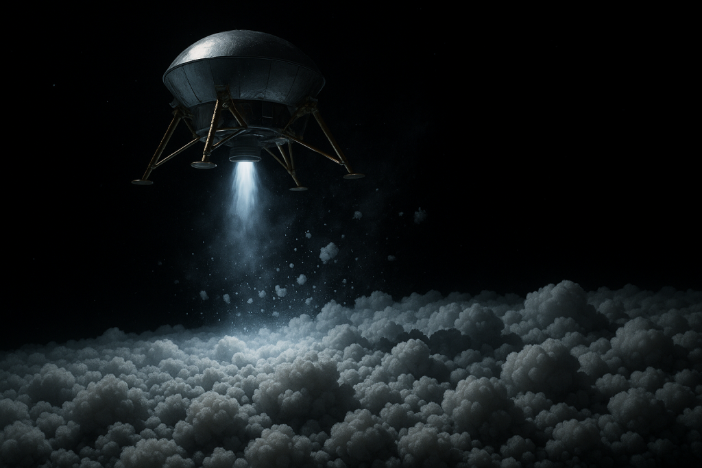 Fluffy ice could imperil spacecraft landings on ocean moons