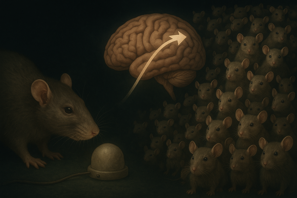 Conditioning as a route to stereotyped behavior in growing populations