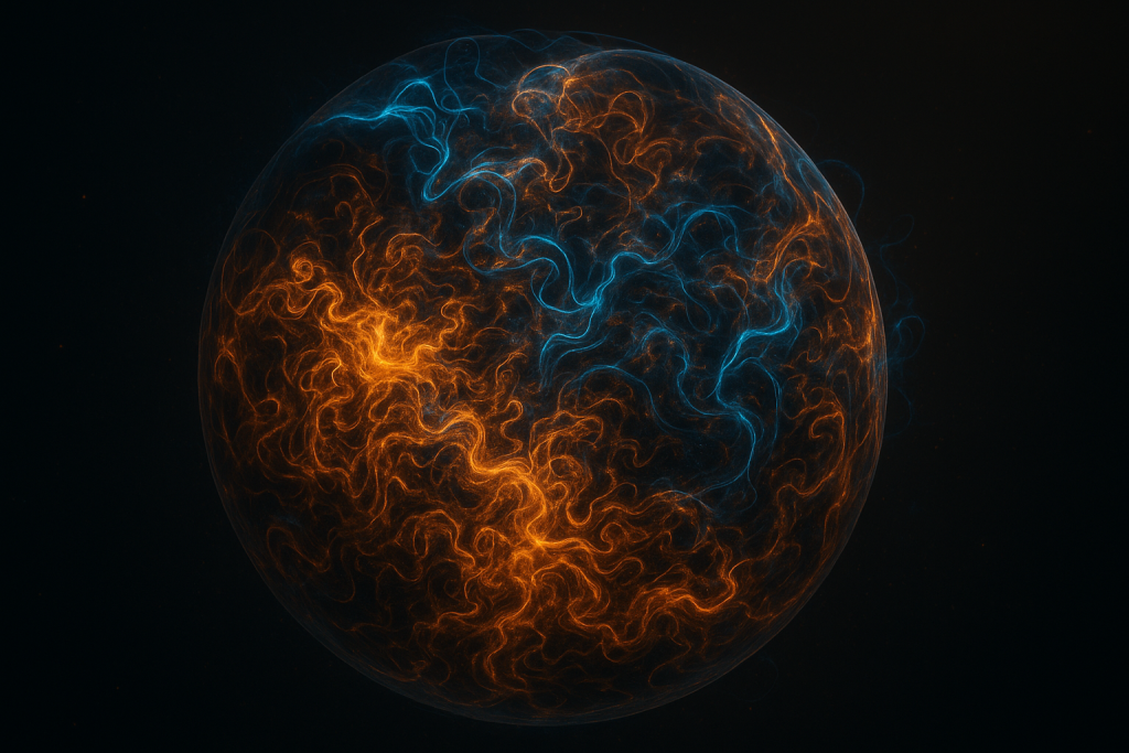 Global flux-driven turbulence simulations in chaotic plasmas